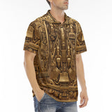 Men's Polo Shirt Golden Egyptian Art