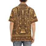 Hawaiian Shirt Golden Egyptian Art