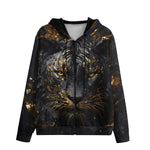 Men's Zip Up Hoodie Golden Splash Tiger