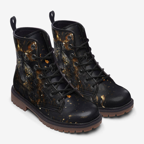 Leather Boots Golden Splash Tiger