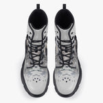 Casual Leather Chunky Boots Watercolor Panda