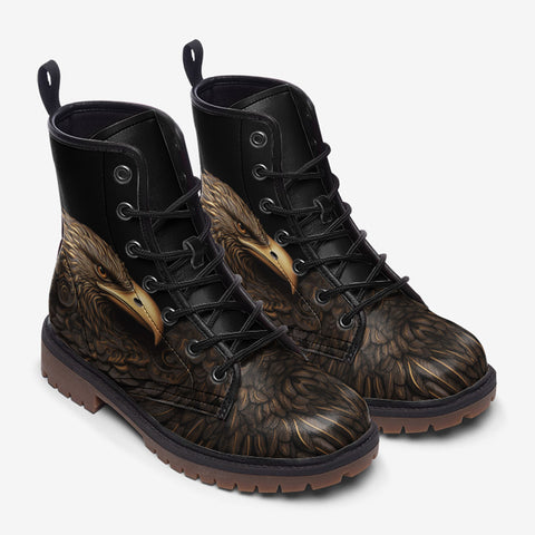 Leather Boots Eagle Wings