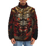 Down-Padded Puffer Jacket Fantasy Chinese Dragon