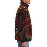 Down-Padded Puffer Jacket Fantasy Chinese Dragon