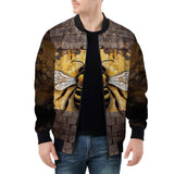 Bomber Jacket Honey Bee Wall Art