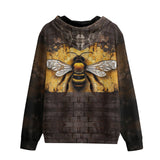 Men's Zip Up Hoodie Honey Bee Wall Art