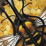 Men's Zip Up Hoodie Honey Bee Wall Art