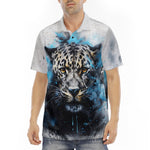 Men's Polo Shirt Watercolor Leopard Art