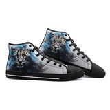High-Top Canvas Shoes Watercolor Leopard Art
