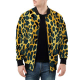 Bomber Jacket Golden Leopard Texture