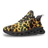 Sports Sneakers Golden Leopard Texture