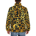 Down-Padded Puffer Jacket Golden Leopard Texture