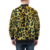 Bomber Jacket Golden Leopard Texture