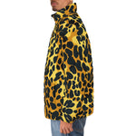 Down-Padded Puffer Jacket Golden Leopard Texture