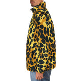 Down-Padded Puffer Jacket Golden Leopard Texture