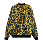 Bomber Jacket Golden Leopard Texture