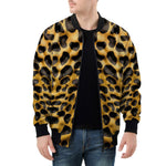 Bomber Jacket Golden Leopard Print