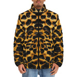 Down-Padded Puffer Jacket Golden Leopard Print