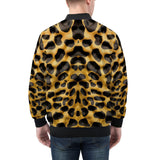 Bomber Jacket Golden Leopard Print