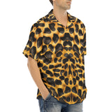 Hawaiian Shirt Golden Leopard Print