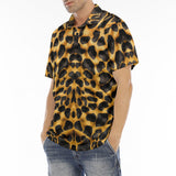 Men's Polo Shirt Golden Leopard Print