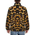 Down-Padded Puffer Jacket Golden Leopard Print