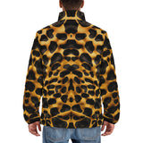 Down-Padded Puffer Jacket Golden Leopard Print