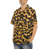 Hawaiian Shirt Golden Leopard Print