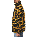 Down-Padded Puffer Jacket Golden Leopard Print
