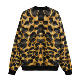 Bomber Jacket Golden Leopard Print