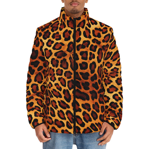 Down-Padded Puffer Jacket Leopard Pattern