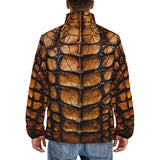 Down-Padded Puffer Jacket Brown Alligator Texture