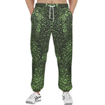 Men's Sweatpants Green Alligator Texture Print