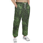 Men's Sweatpants Green Alligator Texture Print