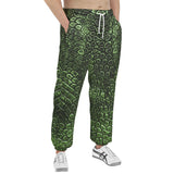 Men's Sweatpants Green Alligator Texture Print