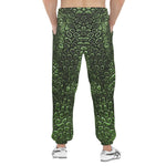 Men's Sweatpants Green Alligator Texture Print