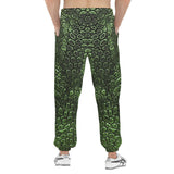 Men's Sweatpants Green Alligator Texture Print