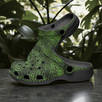 Classic Clogs Green Alligator Texture Print