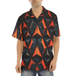 Hawaiian Shirt Red Triangles