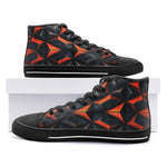 High-Top Canvas Shoes Red Triangles