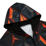 Men's Zip Up Hoodie Red Triangles