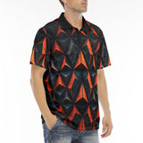 Men's Polo Shirt Red Triangles