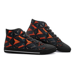 High-Top Canvas Shoes Red Triangles