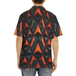 Hawaiian Shirt Red Triangles