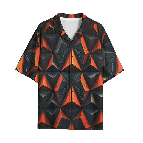 Hawaiian Shirt Red Triangles