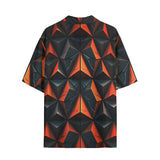 Hawaiian Shirt Red Triangles