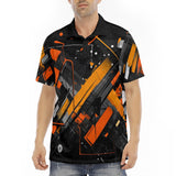 Men's Polo Shirt Paint Splash Abstraction