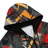 Men's Zip Up Hoodie Brush Abstract Graffiti