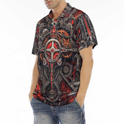 Men's Polo Shirt Gothic Futurism Artwork