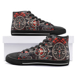 High-Top Canvas Shoes Gothic Futurism Artwork